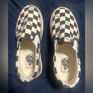 Vans Black and White checkered platform shoes. Womens size 9.